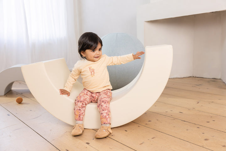 Broek Frias slim fit allover print Old Rose