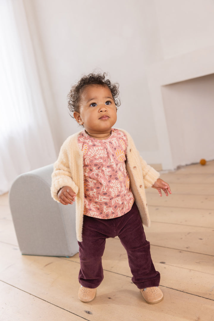 Longsleeve Fines allover print Old Rose