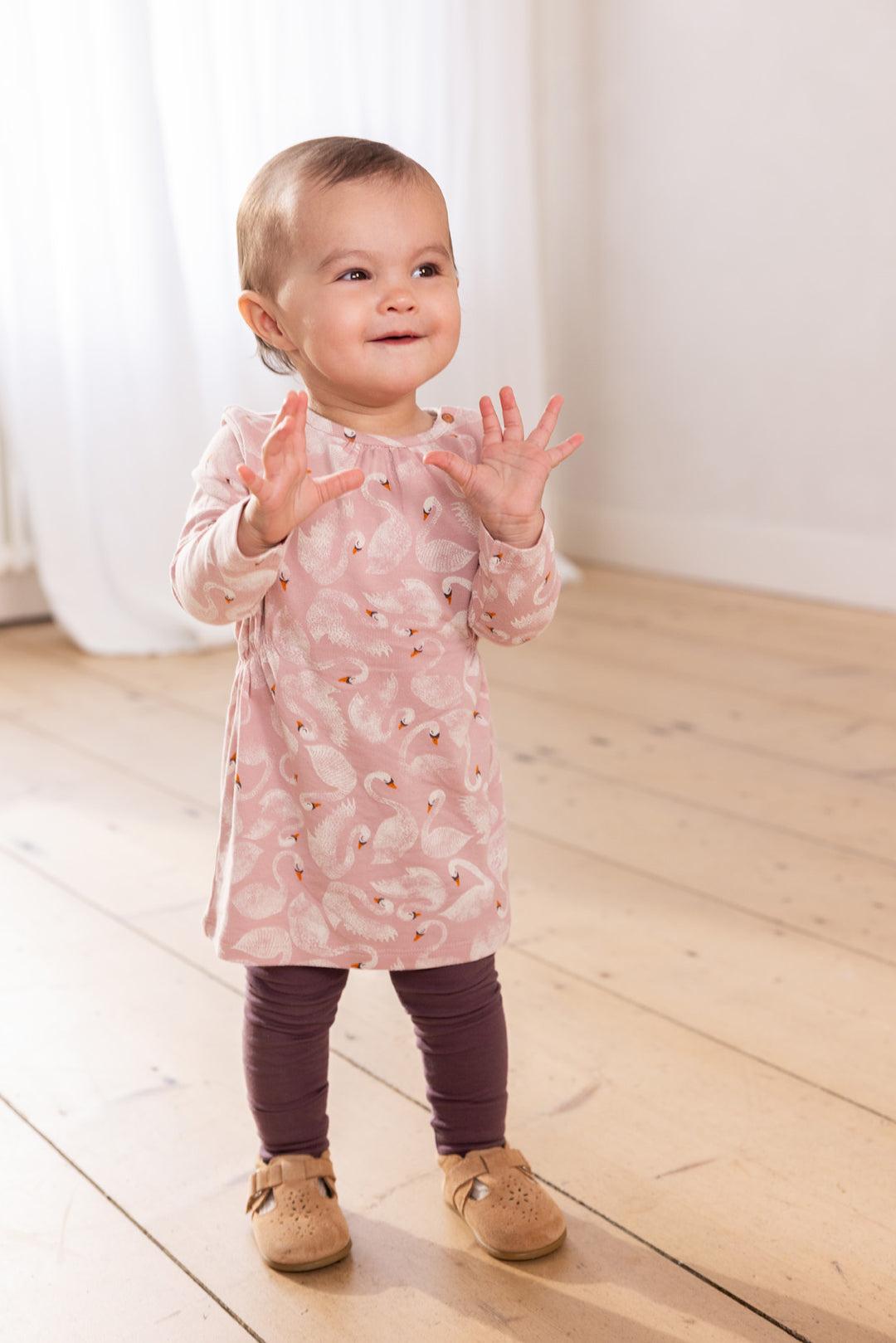 Jurk Frevent allover print Pale Mauve