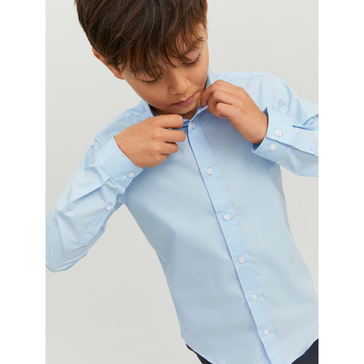 Bluse JOE PLAIN Kaschmir Blau Regular Fit