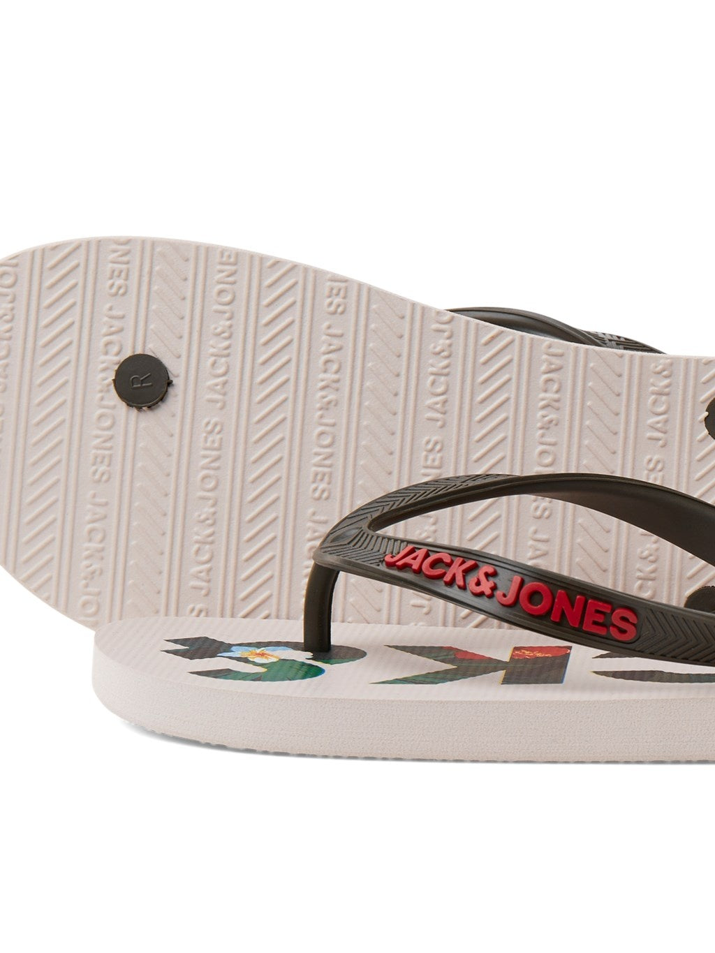 Hausschuhe LOGO PALMENMUSTER Olive Night MOONBEAM