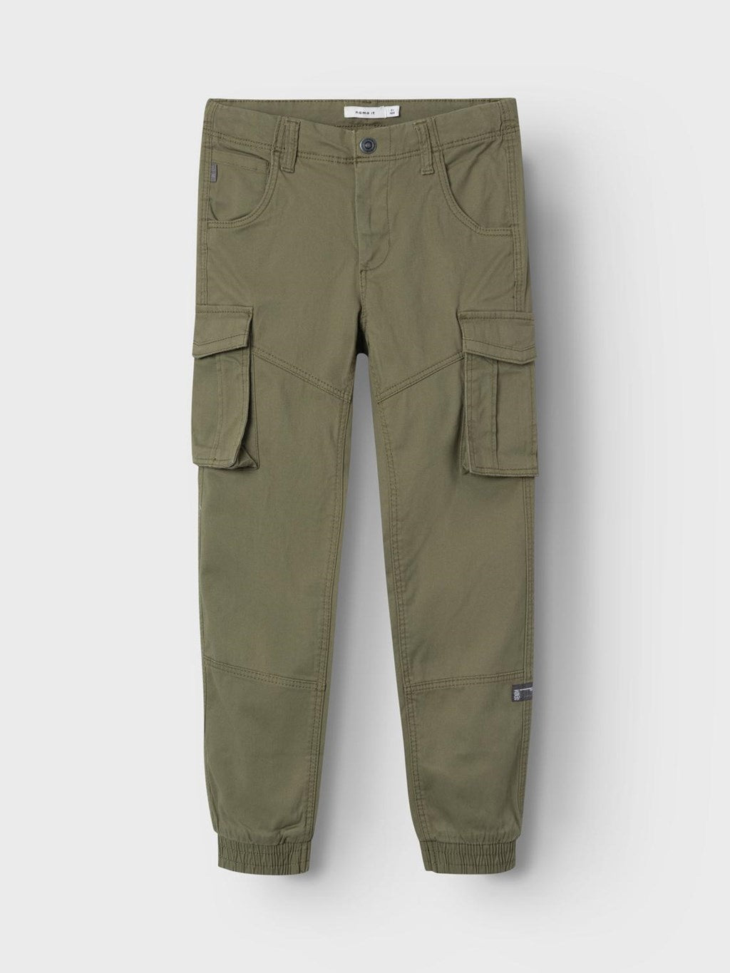Kids broek RYAN CARGO Deep Lichen Green Round Fit