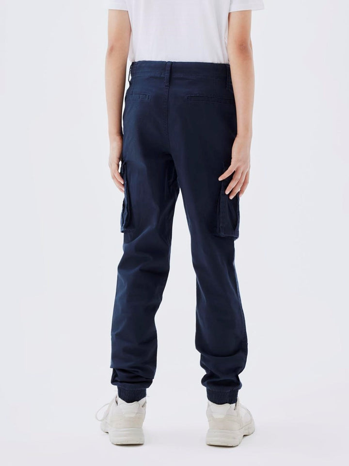 Kids broek RYAN CARGO Dark Sapphire Round Fit