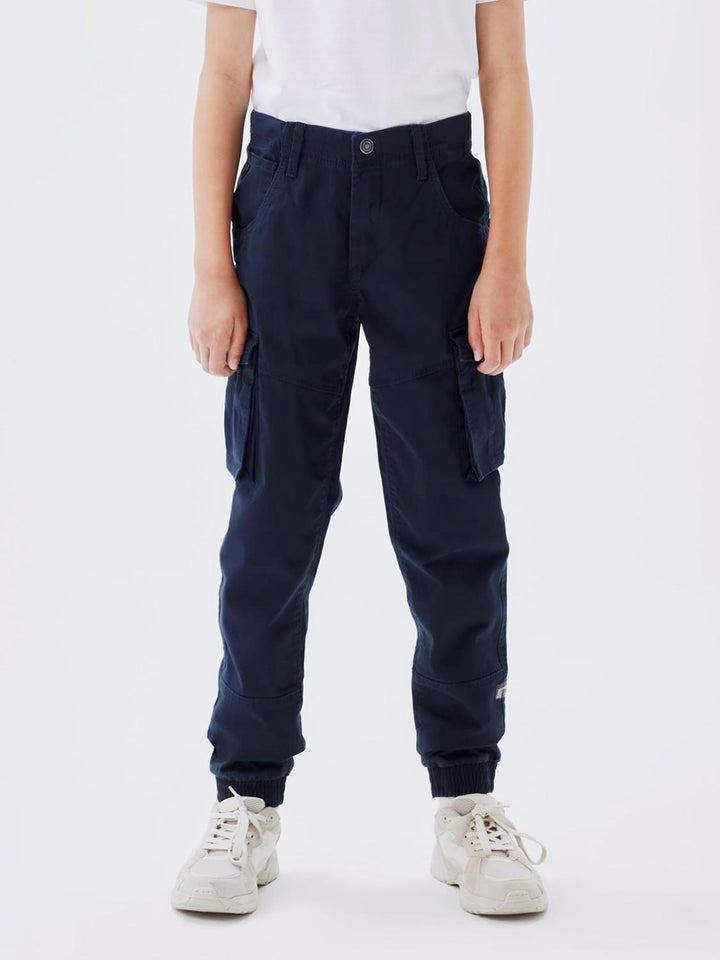 Kids broek RYAN CARGO Dark Sapphire Round Fit