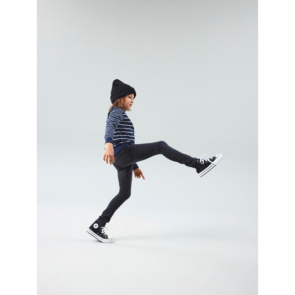 Kinderjeans SILAS Schwarzer Denim Slim Fit