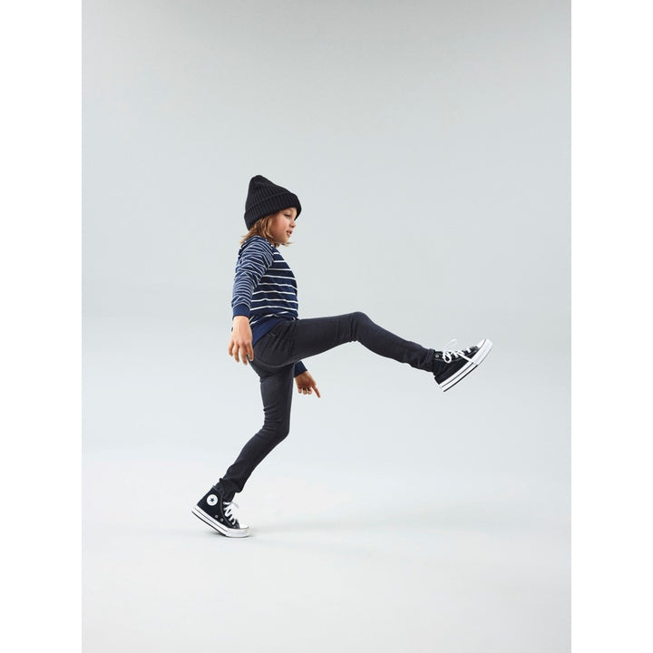 Kinderjeans SILAS Schwarzer Denim Slim Fit