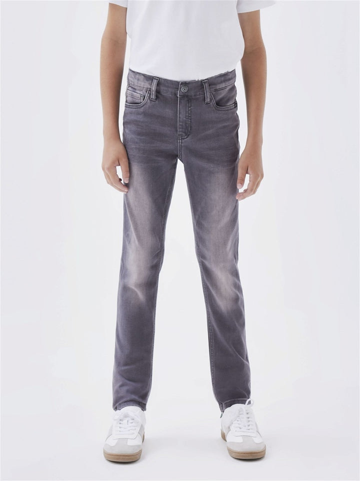 Kids spijkerbroek THEO Dark Grey Denim Xslim Fit