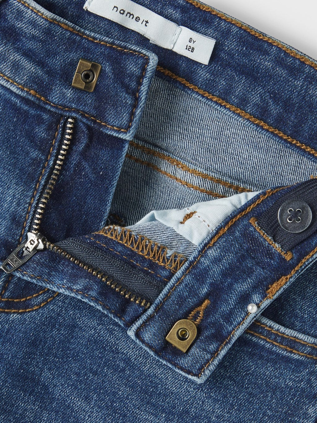 Kids spijkerbroek SALLI Medium Blue Denim Slim Fit