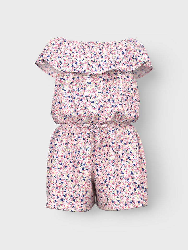 Mini jumpsuit VINAYA White Alyssum Flower