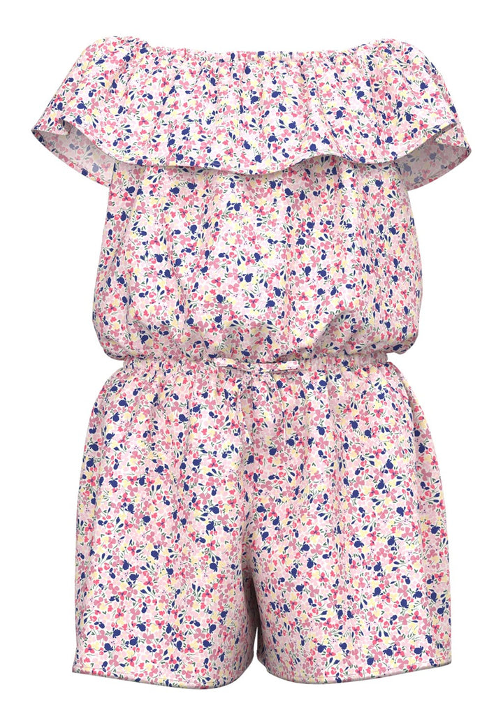 Mini jumpsuit VINAYA White Alyssum Flower