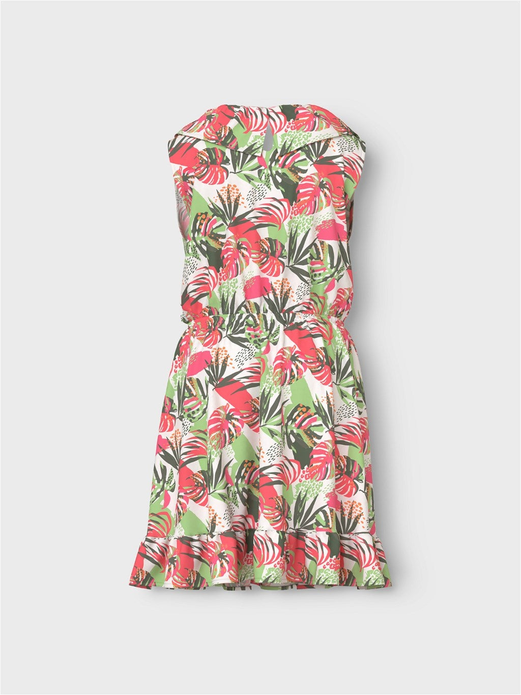 Kids jurk VINAYA Bright White Tropical Regular Fit