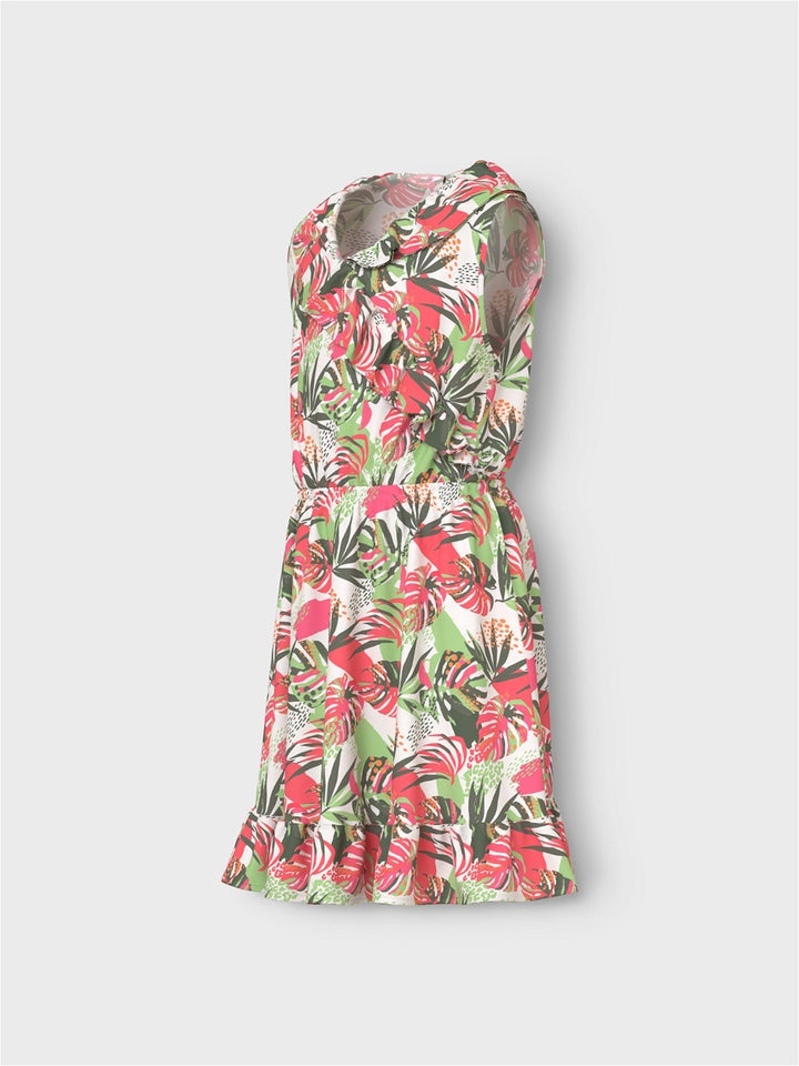 Kids jurk VINAYA Bright White Tropical Regular Fit