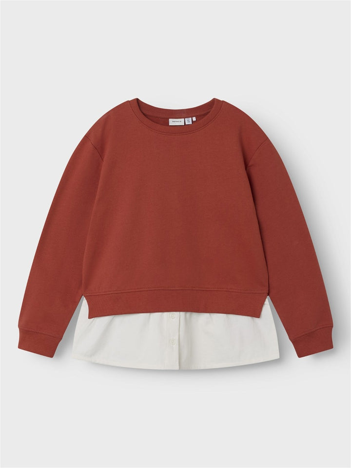 Kids trui DIASIA Burnt Brick Long Line Fit