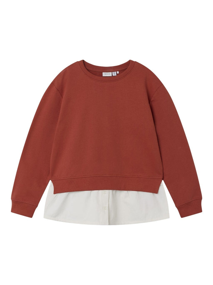 Kids trui DIASIA Burnt Brick Long Line Fit