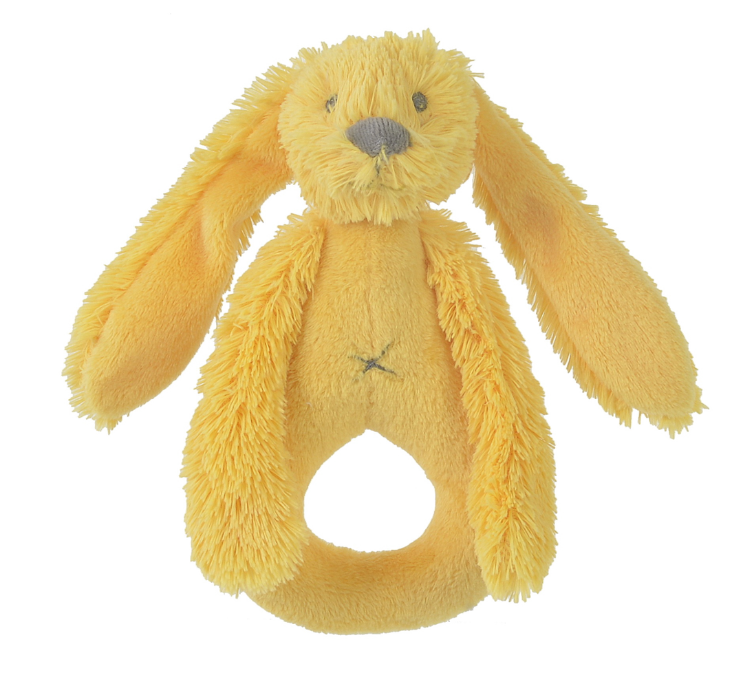 Yellow Rabbit Richie Rattle 18cm