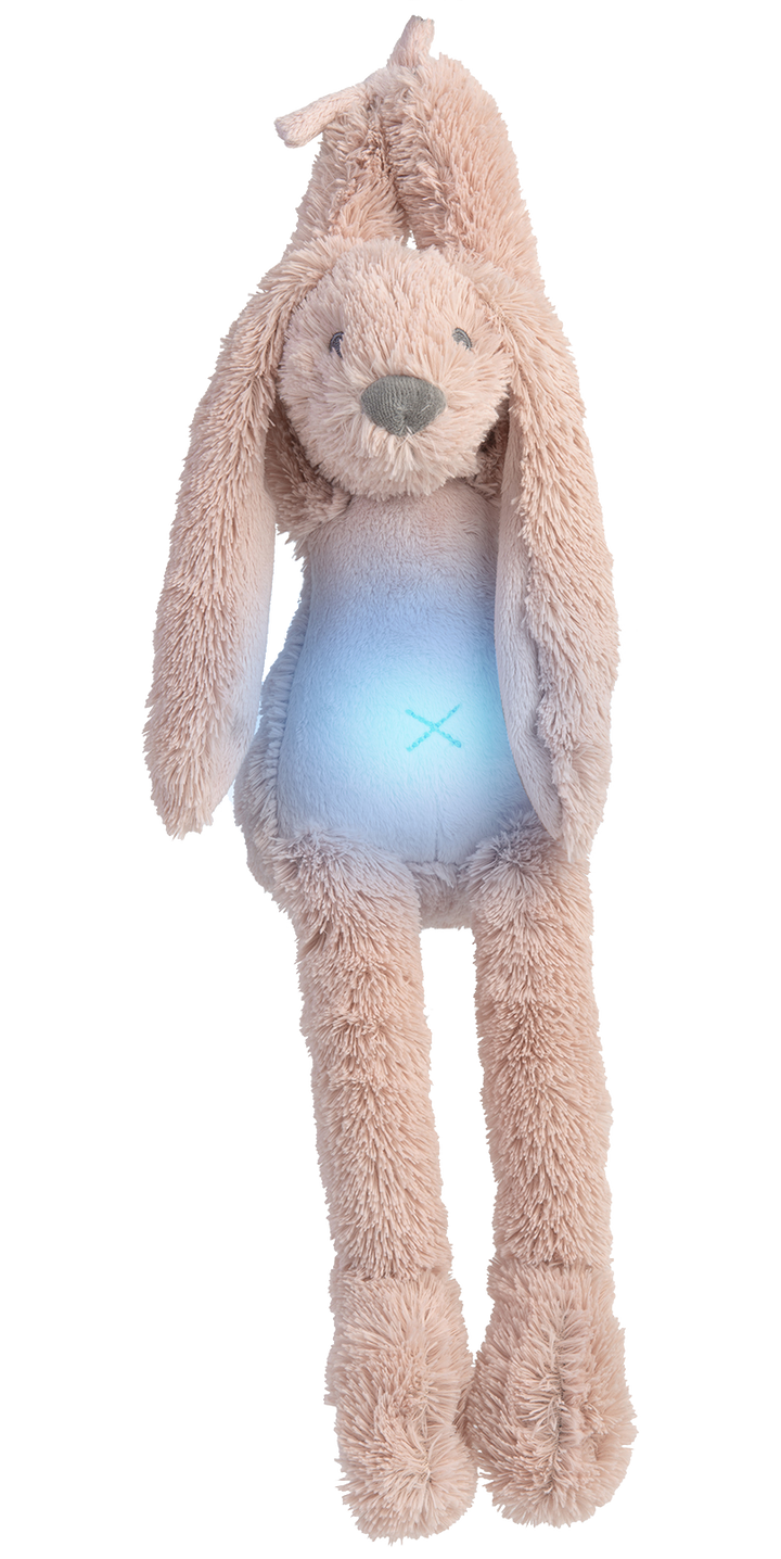 Knuffel Rabbit Richie Nightlight with soothing sounds Old Pink 34cm