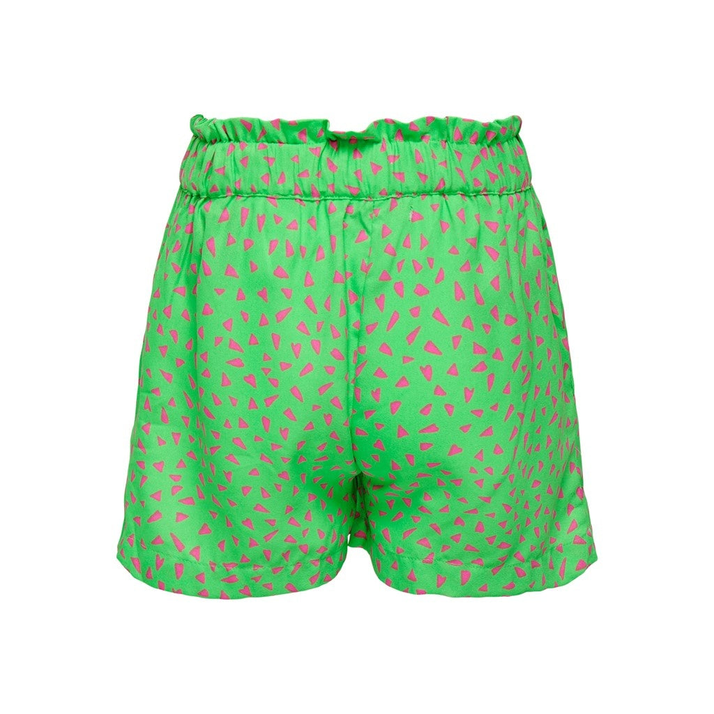 Short Regular Fit LINO PAPERBAG Summer Green w. Sugar Plum Geo Hearts