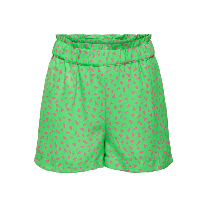 Short Regular Fit LINO PAPERBAG Summer Green w. Sugar Plum Geo Hearts