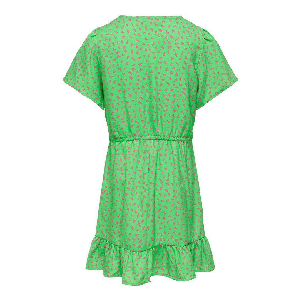 Jurk Regular Fit LINO BELT Summer Green w. Sugar Plum Geo Hearts