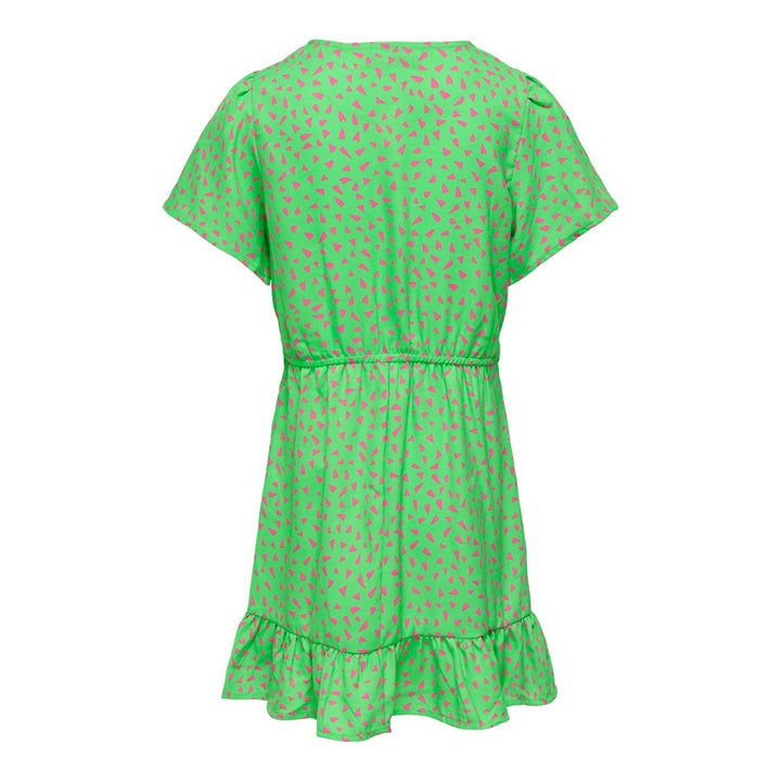 Jurk Regular Fit LINO BELT Summer Green w. Sugar Plum Geo Hearts