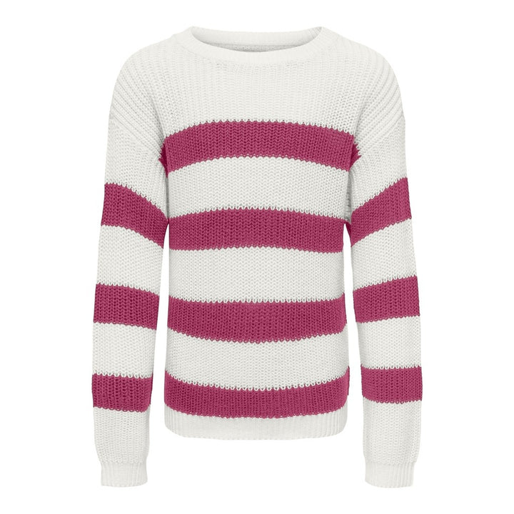 Kids trui SIF STRIPED Cloud Dancer Red Violet