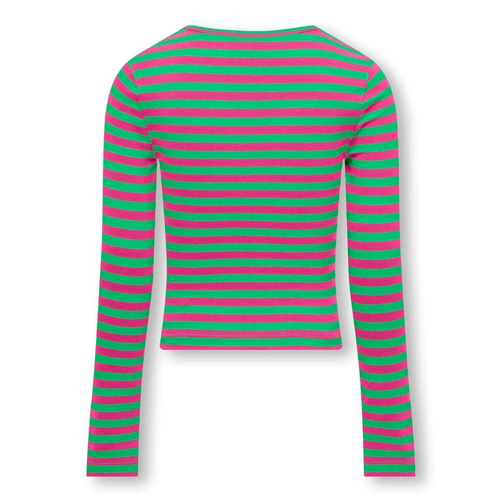 Kids longsleeve HEIDI Raspberry Rose Spring Bouquet Shoulder Cut Regular Fit