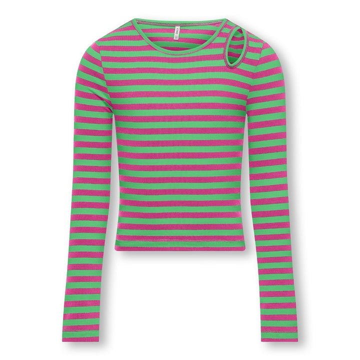 Kids longsleeve HEIDI Raspberry Rose Spring Bouquet Shoulder Cut Regular Fit