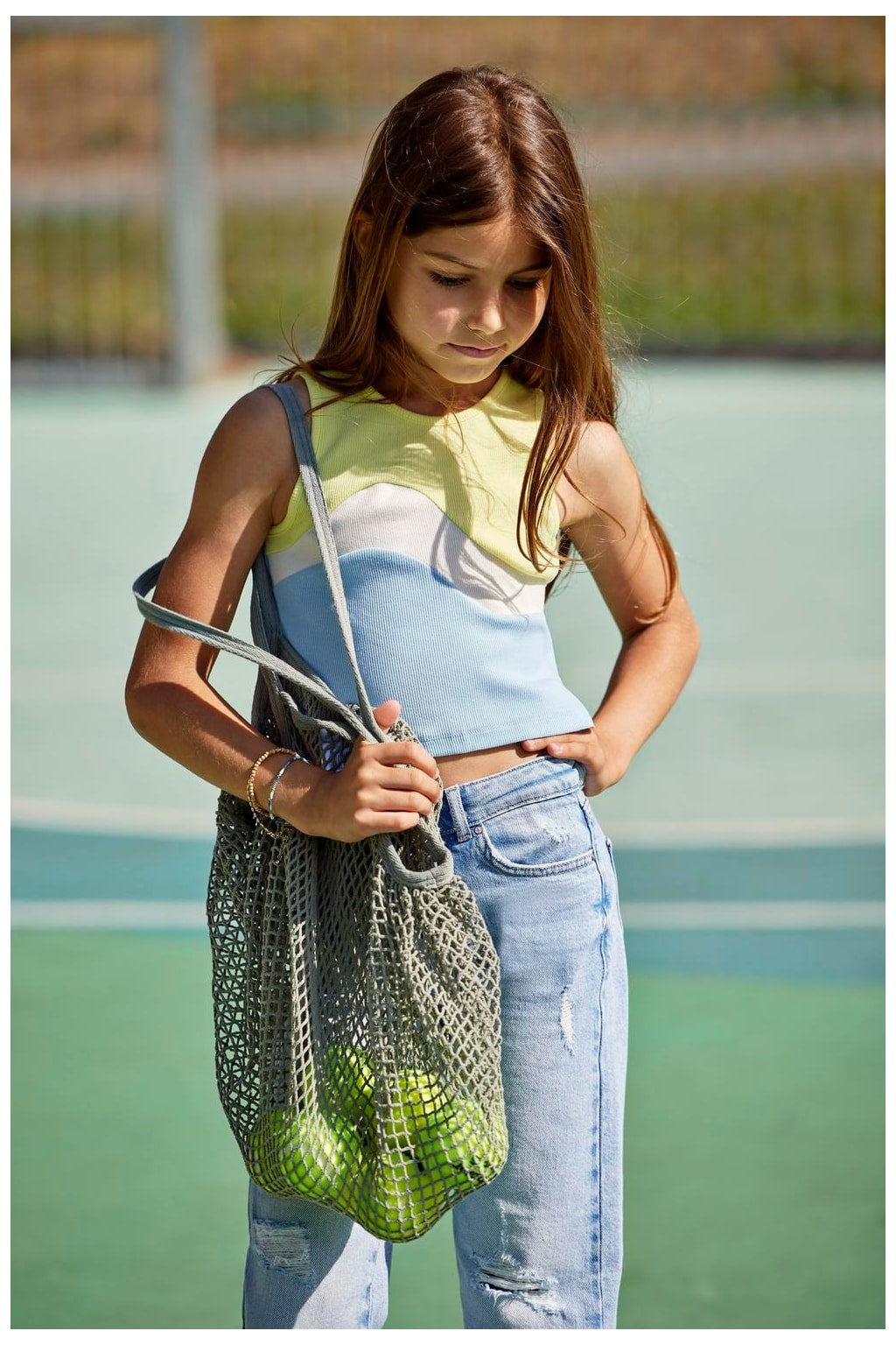 Top GRY Clear Sky Yellow Pear/Cloud Dancer Regular Fit