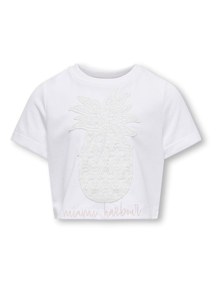 Trui KARLA Bright White Pineapple Regular Fit