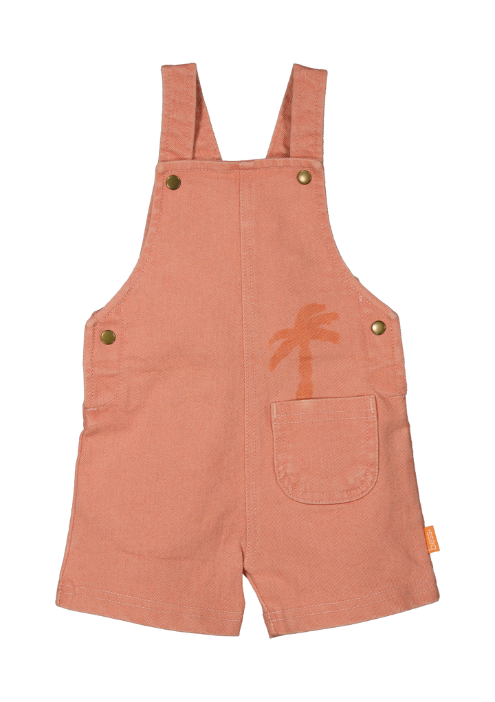 Salopette Denim Palm Strawberry Pink