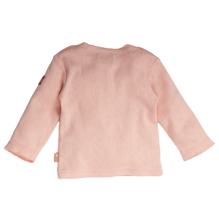 Langarmshirt Ajour Pfirsich Pulver