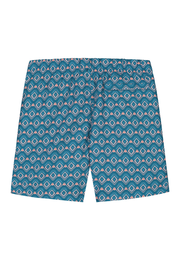 Badeshorts Aztekenfliese Tintenblau