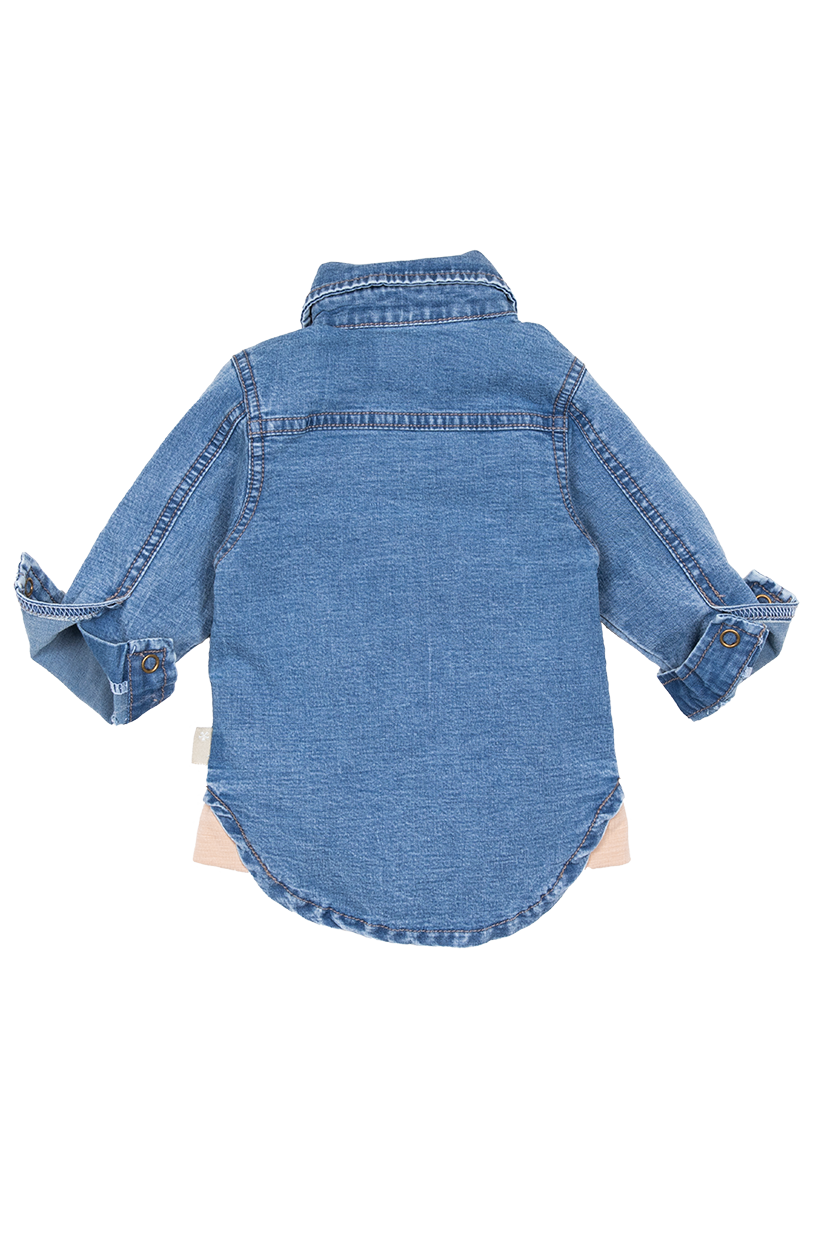 Blouse Jog Denim Stone Wash