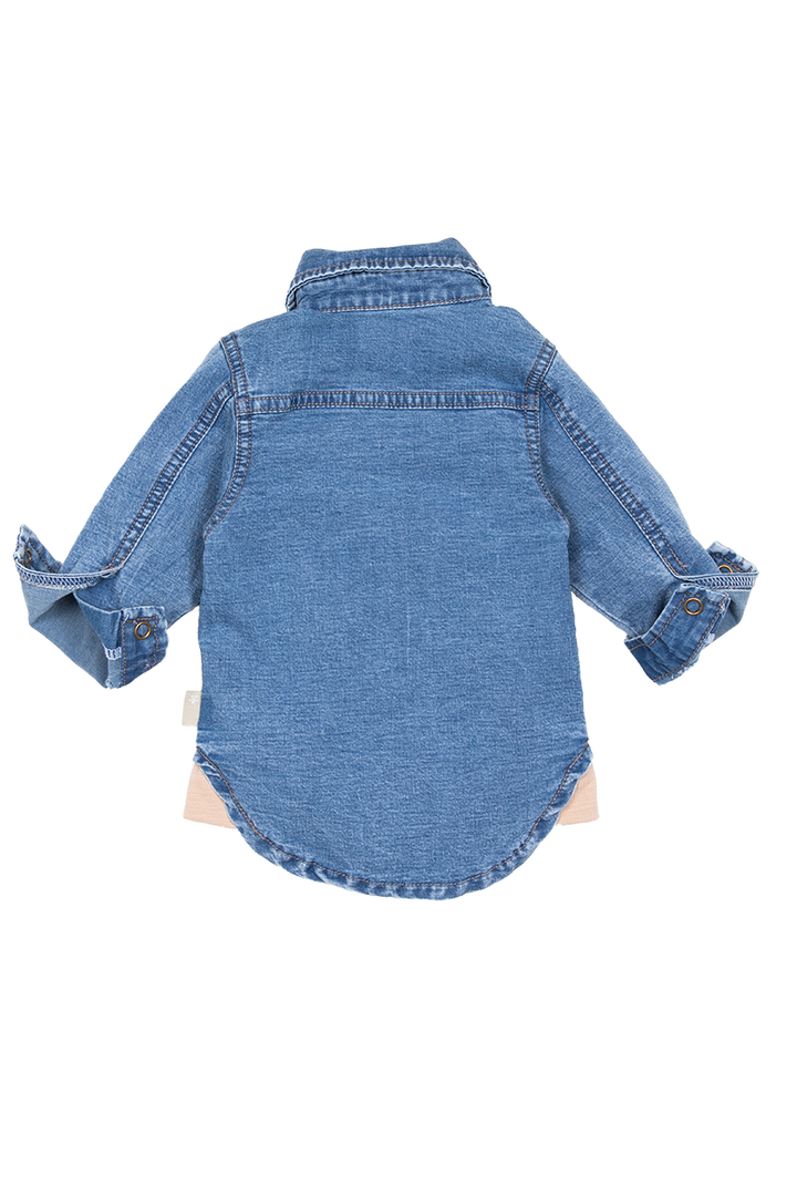 Blouse Jog Denim Stone Wash