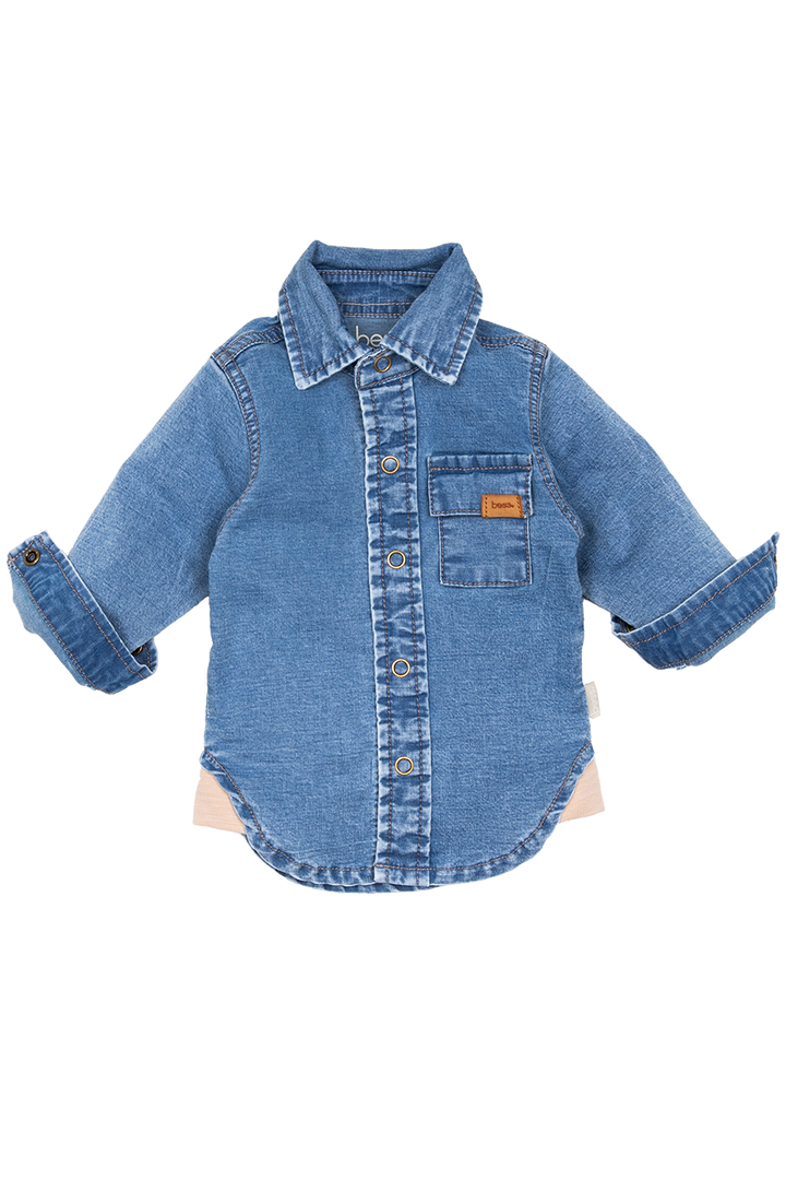 Blouse Jog Denim Stone Wash