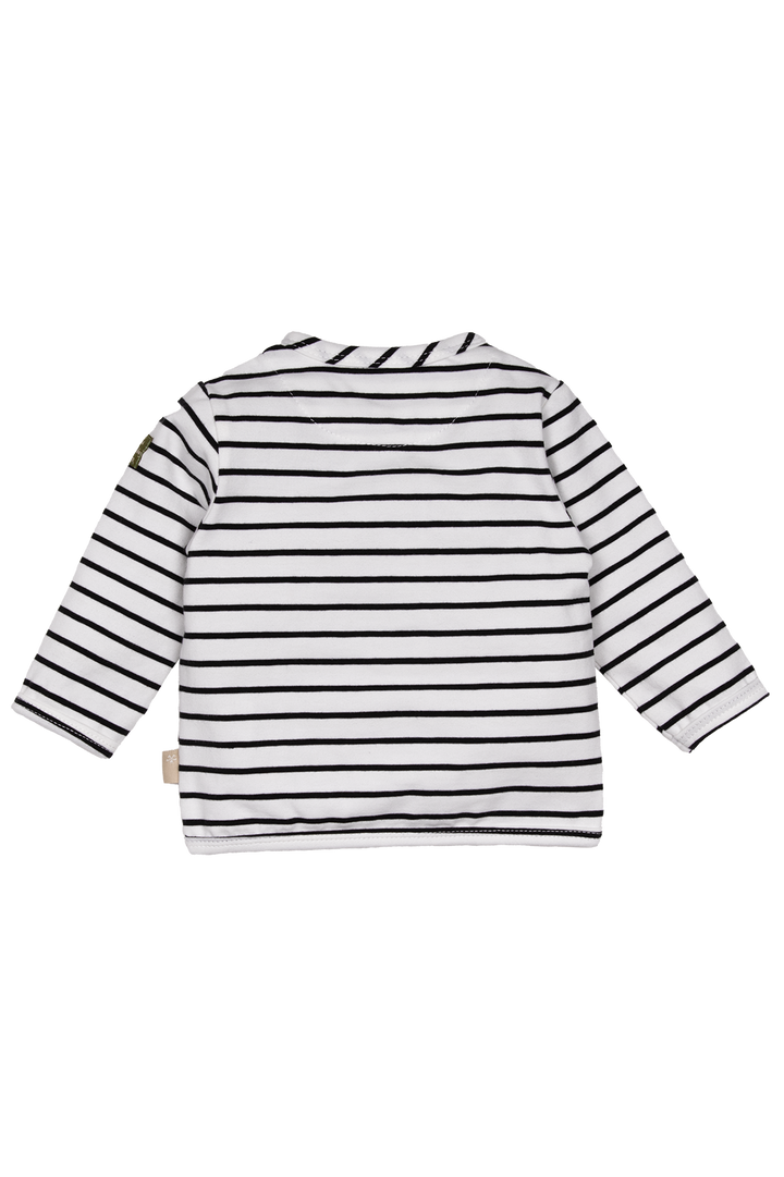 Hemd Henley Gestreift Off White