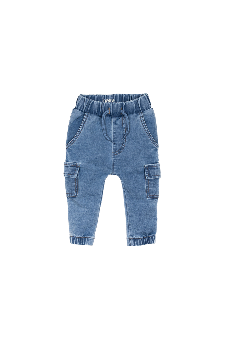 Broek Jog Denim Stone Wash