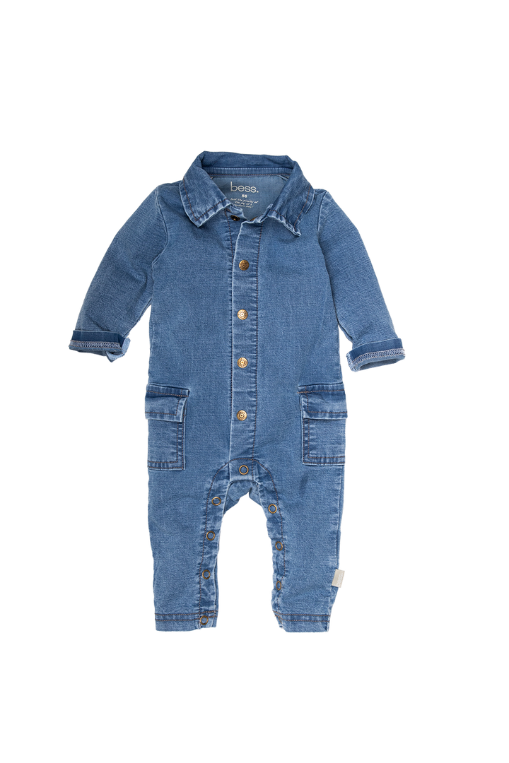 Jumpsuit Jog Denim Stone Wash