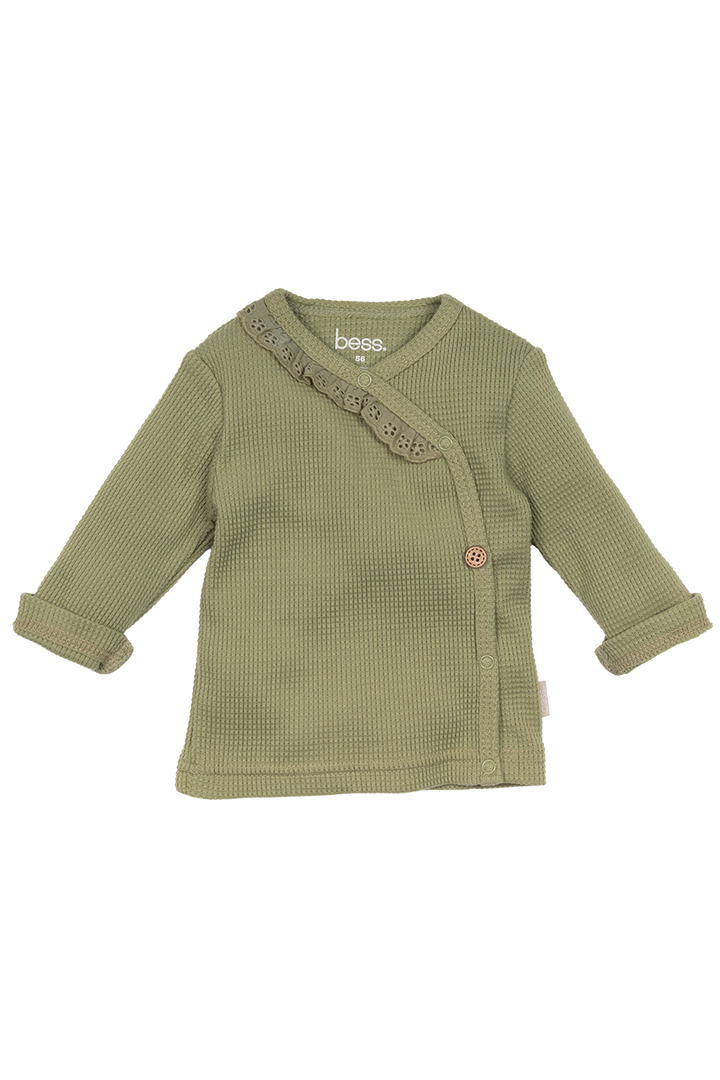 Shirt Wrap Ruffles Moss