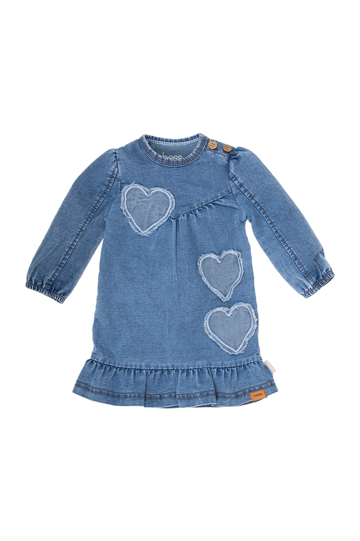 Jurk Hearts Jog Denim Stone Wash