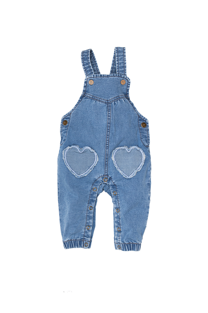 Tuinbroek Hearts Jog Denim Stone Wash