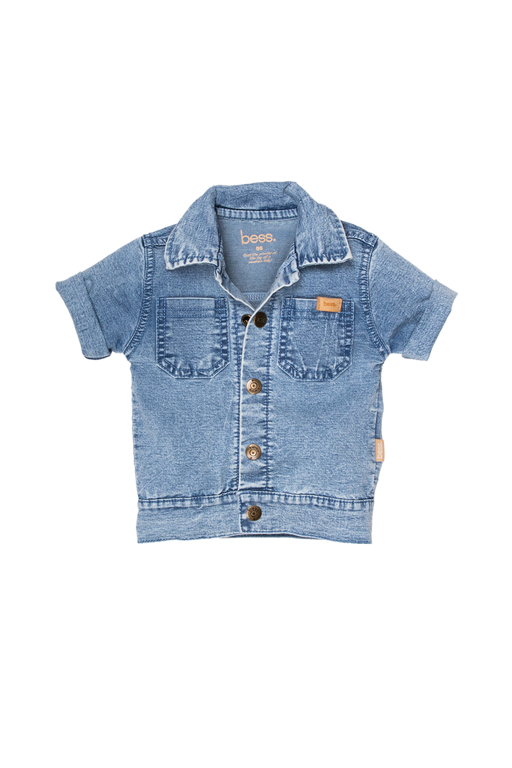 Shirt sh.sl. Jog Denim Stone Wash