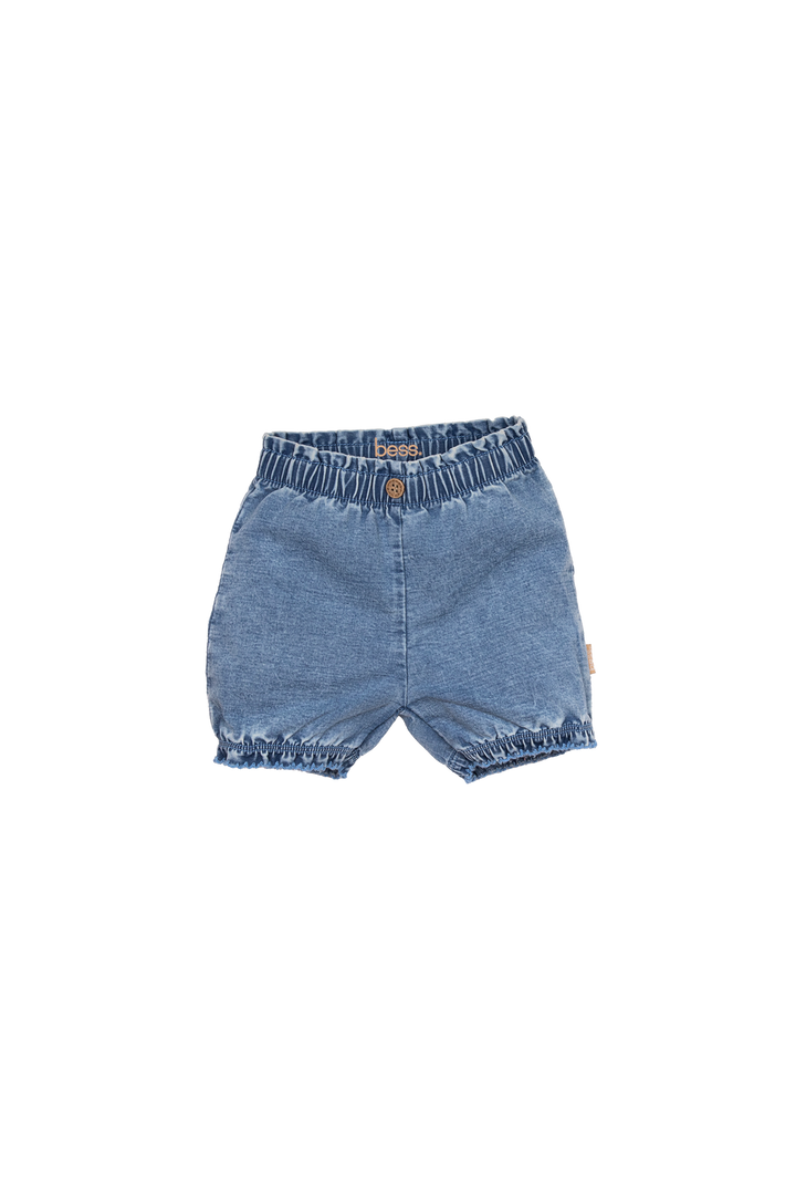 Short Jog Denim Stone Wash
