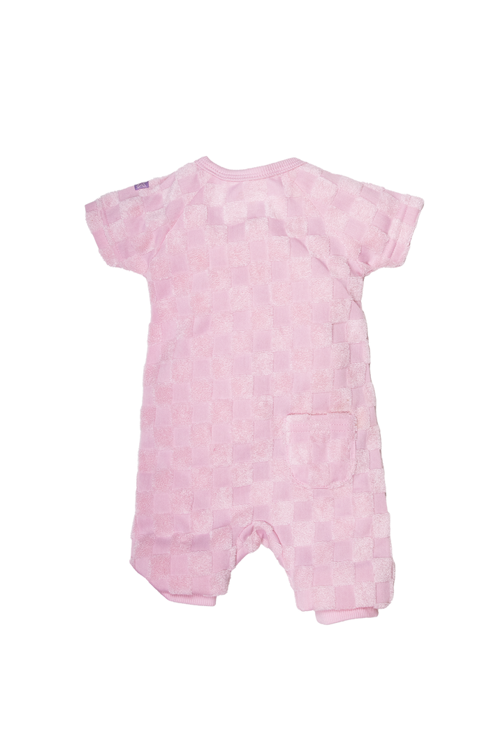 Playsuit Wrap Towelling Peach Powder