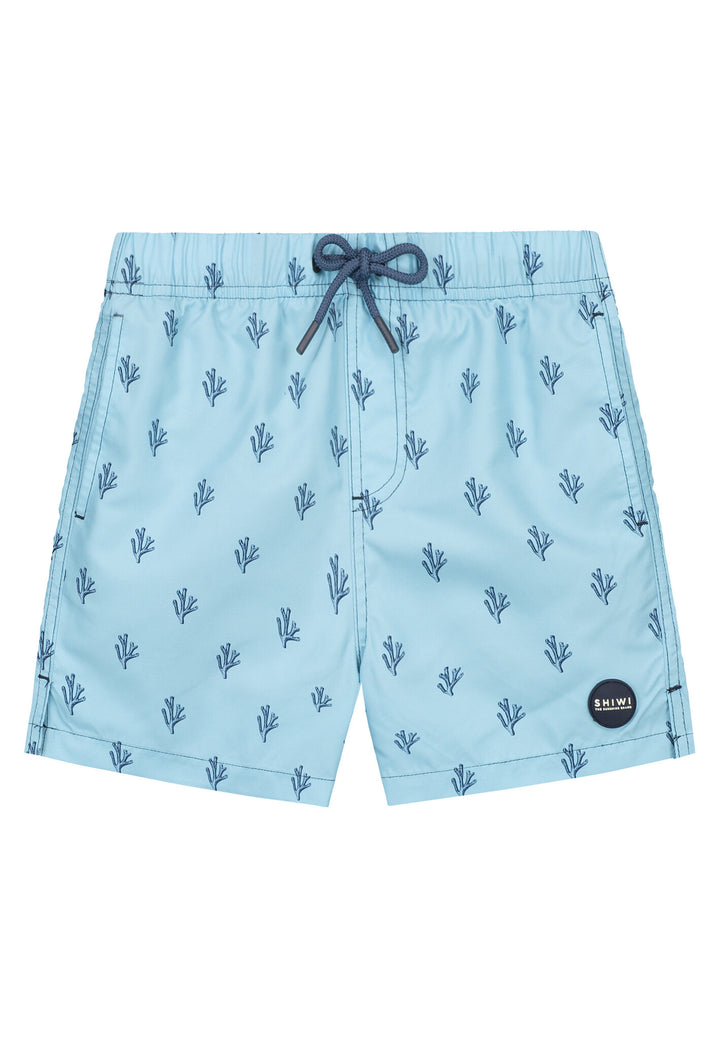 Zwemshort MILO 4 inch sketched coral blue sky sketched coral