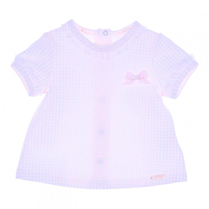 T - shirt Flo Light Pink - White