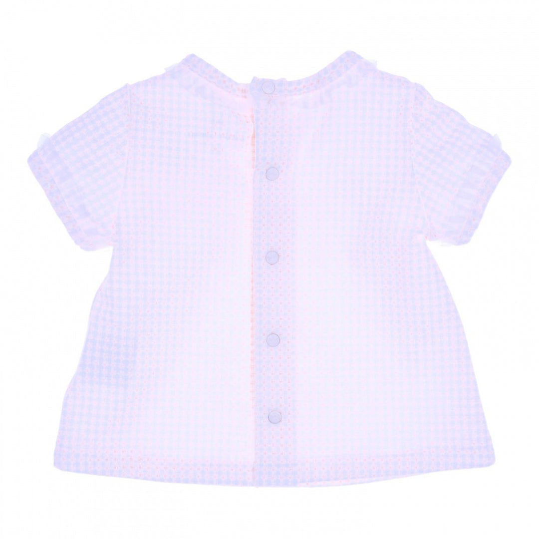 T - shirt Flo Light Pink - White