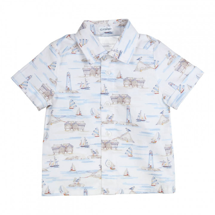 Blouse Veneto White - Light Blue