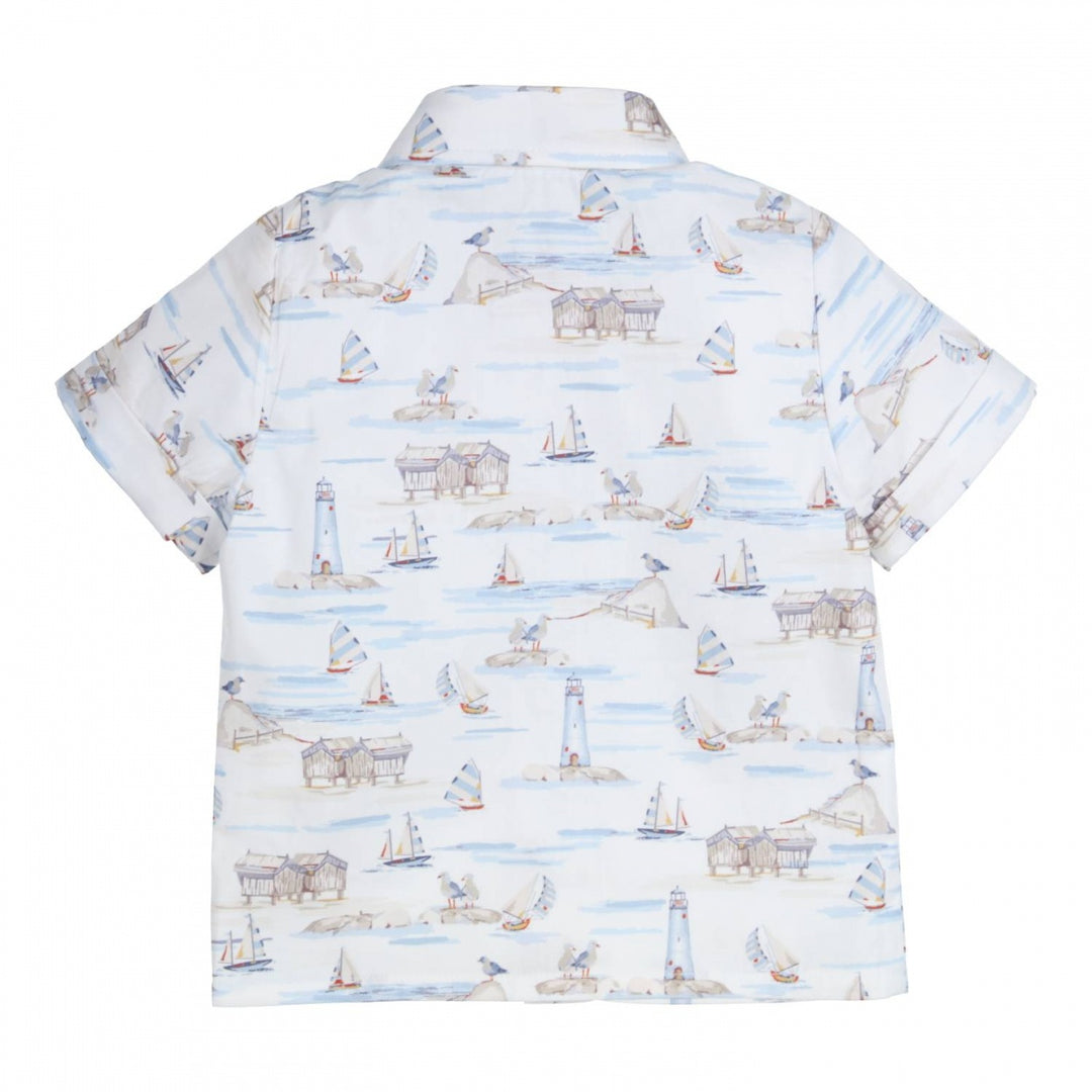 Blouse Veneto White - Light Blue