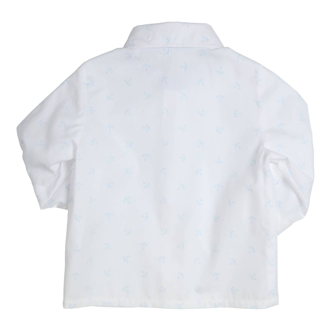 Blouse Marnix White - Light Blue